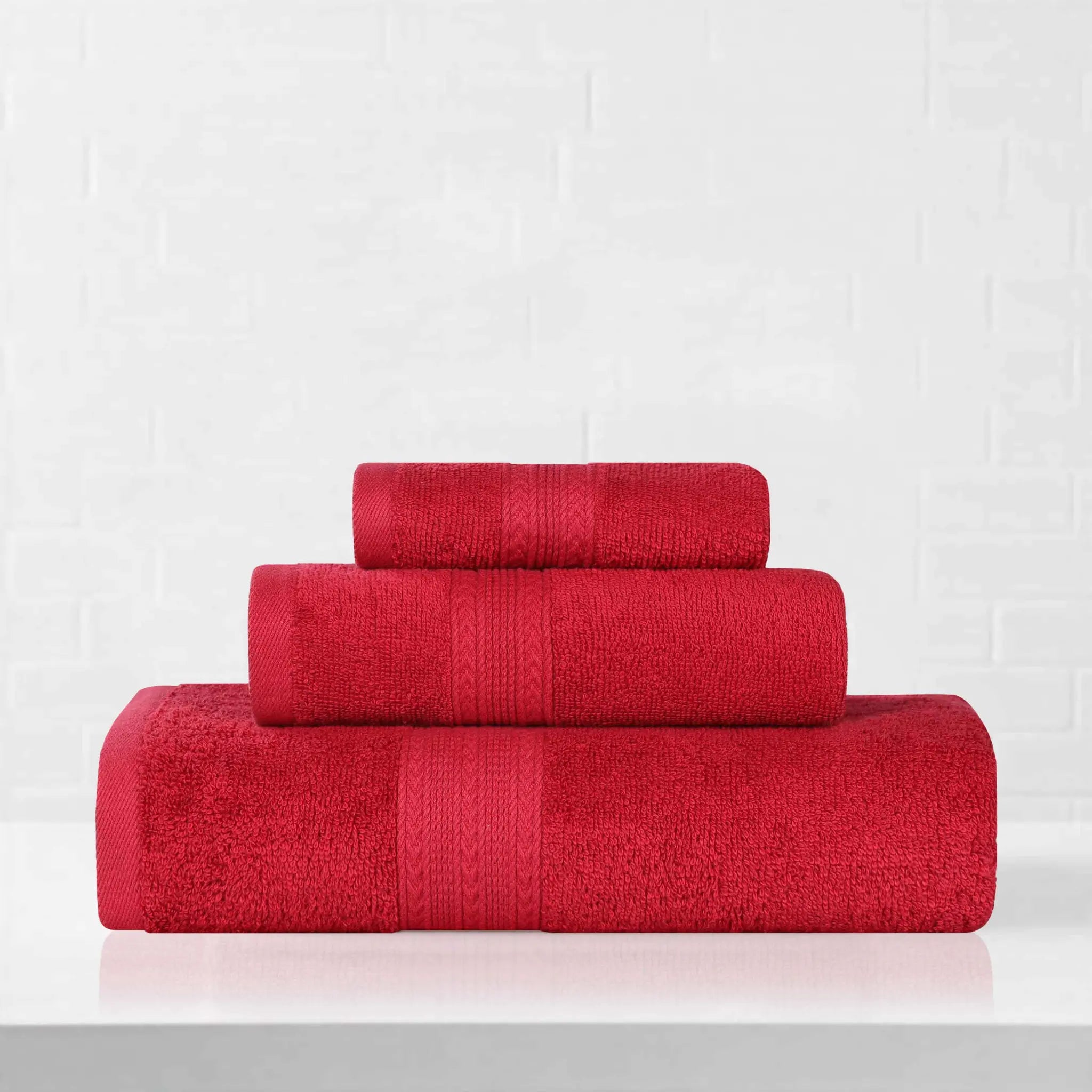 Eco-Friendly Ringspun Cotton Towel Set 3-Piece - Face Towel by Superior Brand