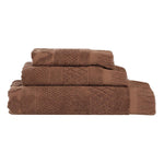Rolla Cotton Geometric Jacquard Plush Soft Absorbent 3 Piece Towel Set - Towel Set by Superior Brand