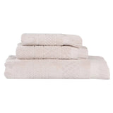 Rolla Cotton Geometric Jacquard Plush Soft Absorbent 3 Piece Towel Set - Towel Set by Superior Brand