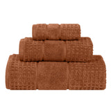 Superior Napa Zero Twist Cotton Waffle Honeycomb 3 Piece Towel Set