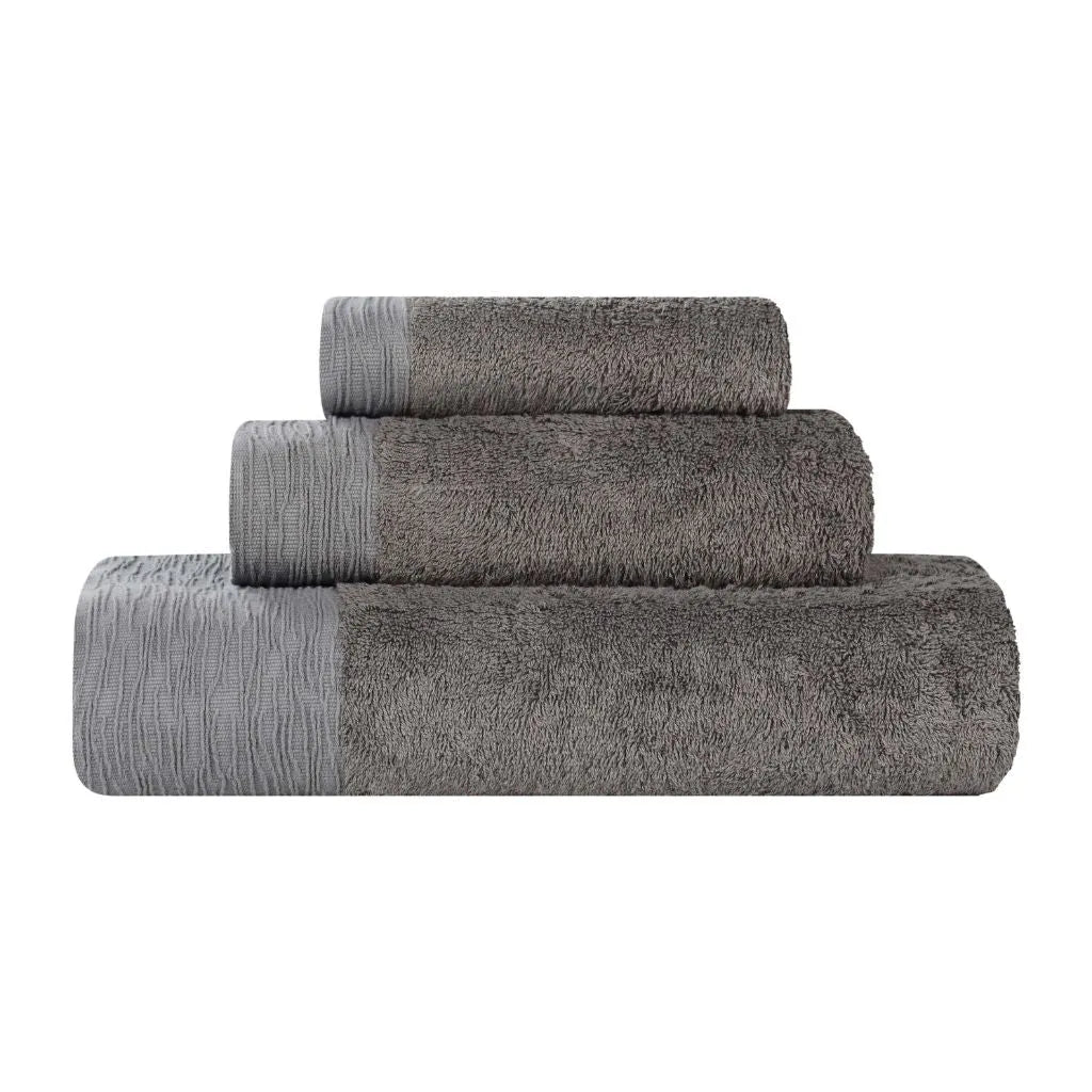Rayon from Bamboo Eco-Friendly Fluffy Soft Solid 3 Piece Towel Set - Towel Set by Superior Brand