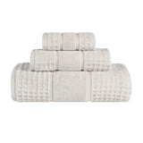 Napa Zero Twist Cotton Solid Waffle Honeycomb 3 Piece Towel Set - Towel Set by Superior Brand