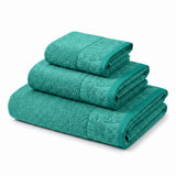 Wisteria Floral Jacquard 3-Piece Cotton Towel Set – Medium Weight Bathroom Towels