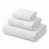 Wisteria Floral Jacquard 3-Piece Cotton Towel Set – Medium Weight Bathroom Towels