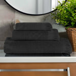 Rolla Cotton Geometric Jacquard Plush Soft Absorbent 3 Piece Towel Set - Towel Set by Superior Brand