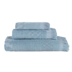 Rolla Cotton Geometric Jacquard Plush Soft Absorbent 3 Piece Towel Set - Towel Set by Superior Brand