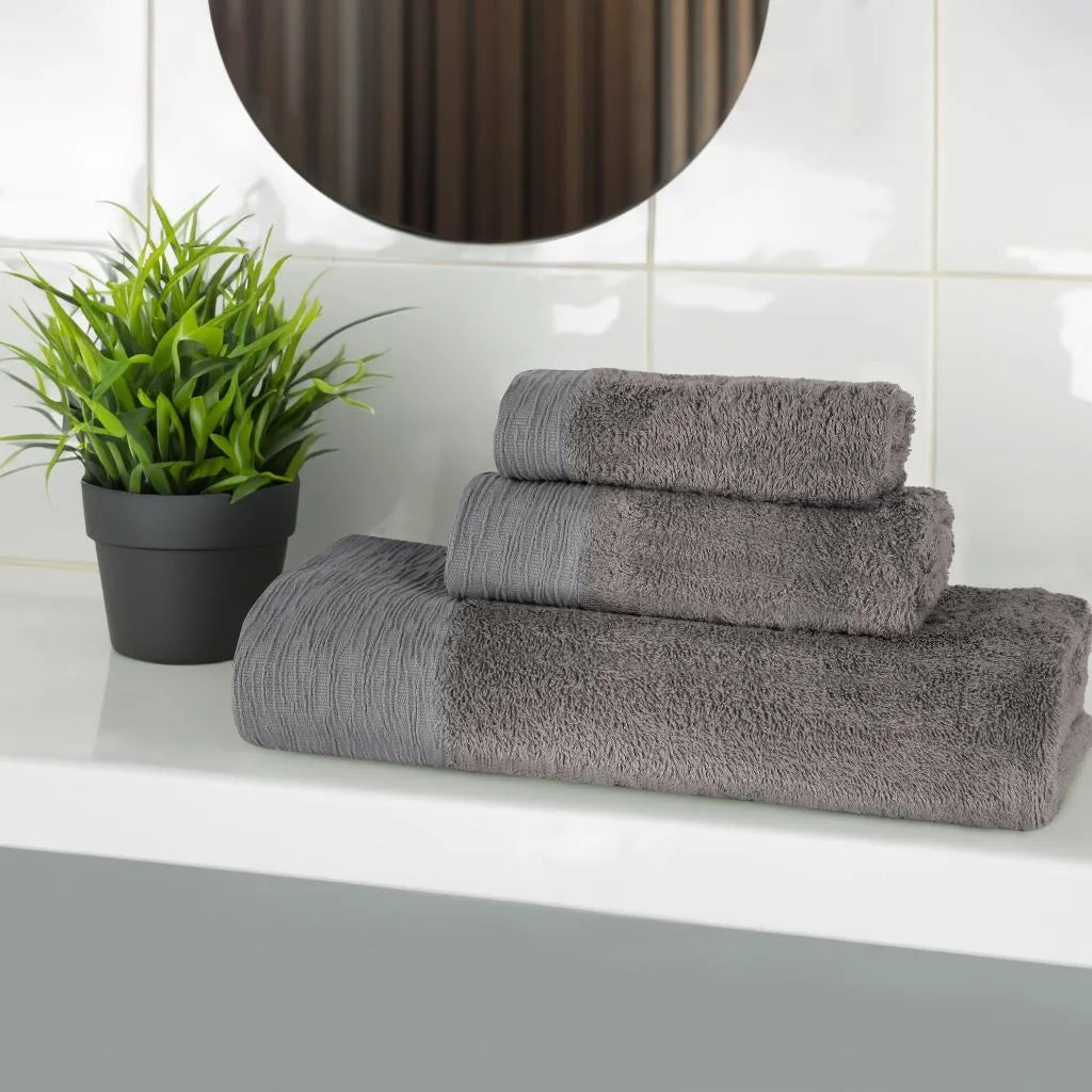 Rayon from Bamboo Eco-Friendly Fluffy Soft Solid 3 Piece Towel Set - Towel Set by Superior Brand