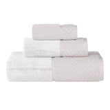 Lodi Cotton 3-Piece Bathroom Towel Set – Absorbent Mid-Weight Solids & Patterns