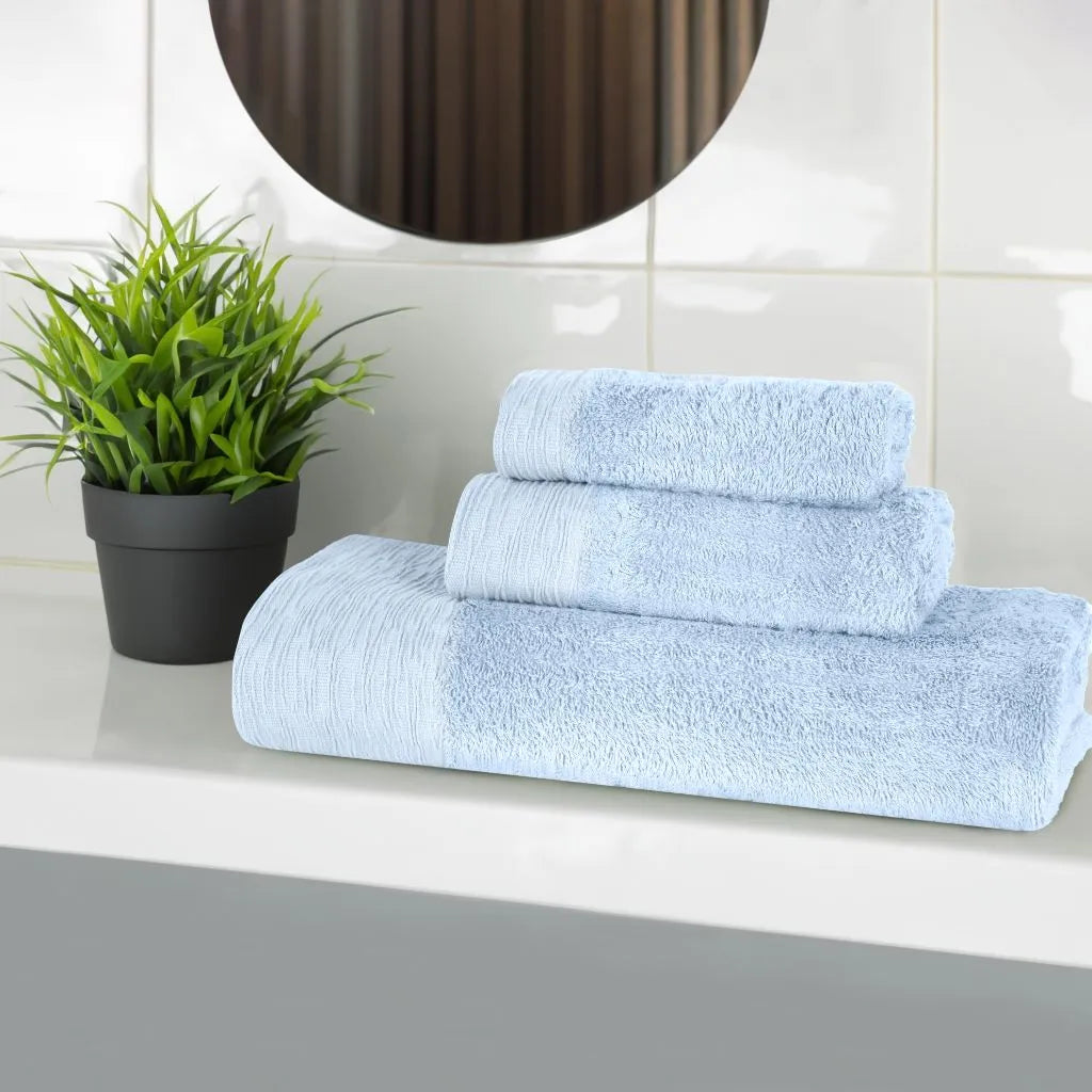 Rayon from Bamboo Eco-Friendly Fluffy Soft Solid 3 Piece Towel Set - Towel Set by Superior Brand
