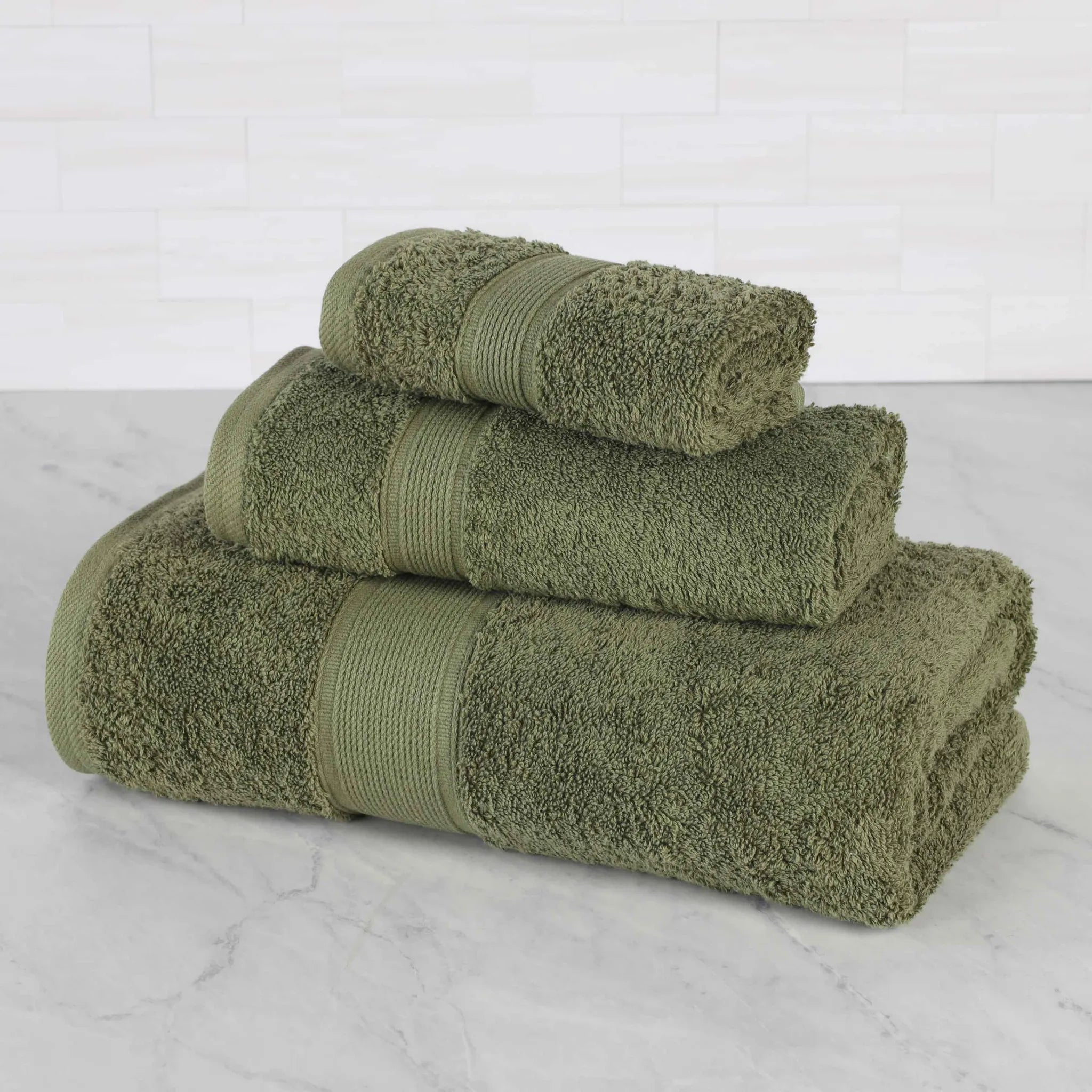 Oregon Organic Cotton Medium Weight Solid 3-Piece Towel Set - Towel Set by Superior Brand