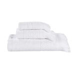 Rolla Cotton Geometric Jacquard Plush Soft Absorbent 3 Piece Towel Set - Towel Set by Superior Brand