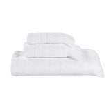 Rolla Cotton Geometric Jacquard Plush Soft Absorbent 3 Piece Towel Set - Towel Set by Superior Brand