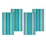 4 Piece Cotton Rope Textured Striped Oversized Beach Towel Set - Beach Towel by Superior