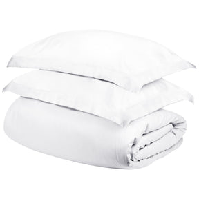 Superior Egyptian Cotton 300 Thread Count Solid Duvet Cover Set - White
