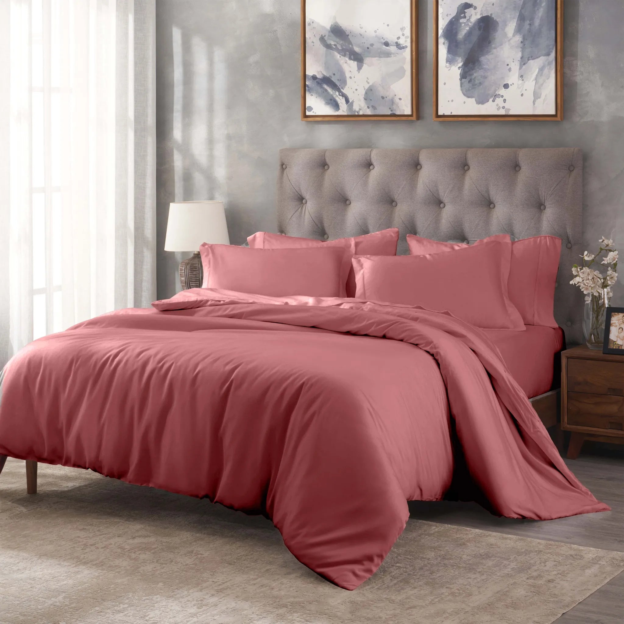 Egyptian Cotton 400 Thread Count Solid Luxury Duvet Cover Set - Egyptian Cotton Duvet Cover Set by Superior Brand