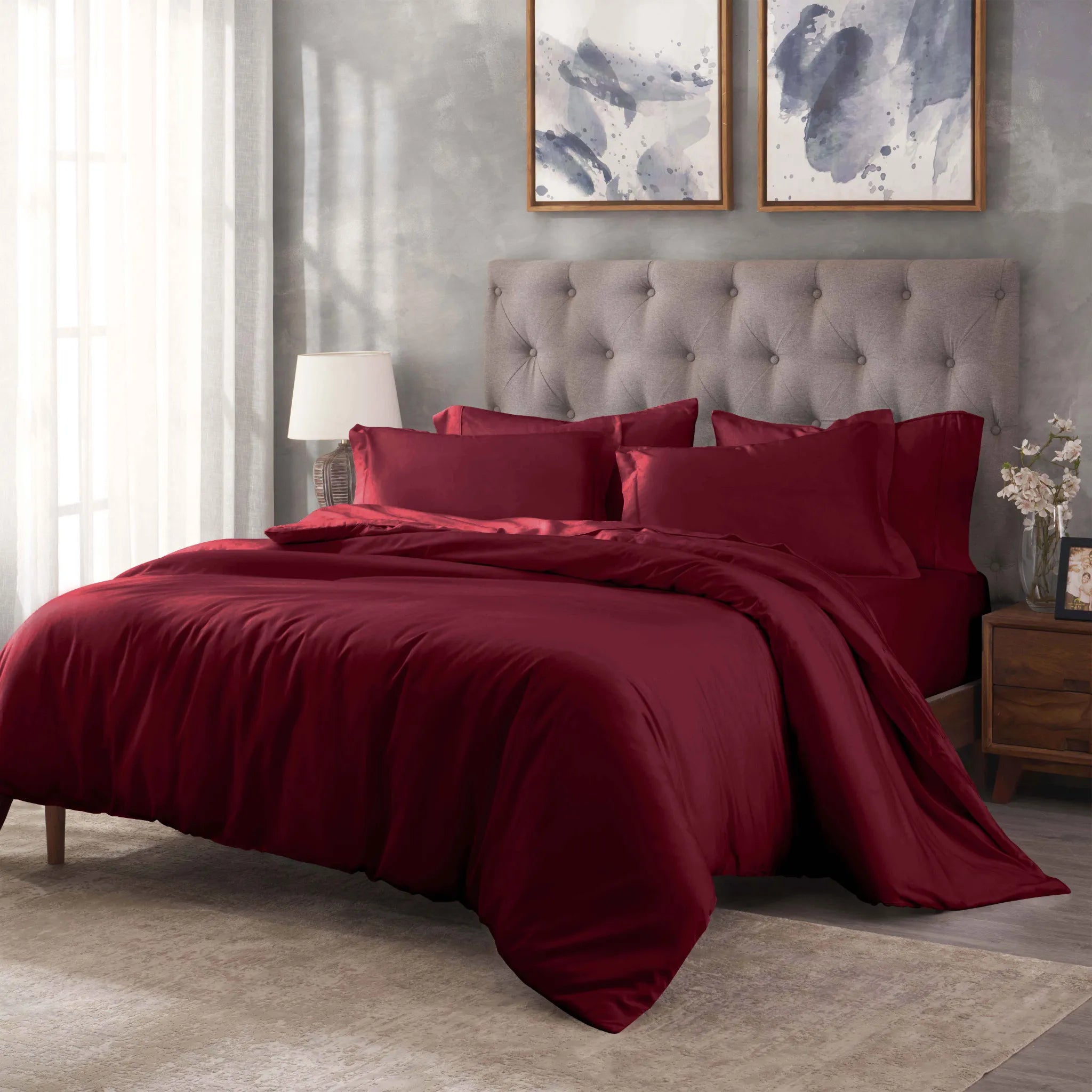 Egyptian Cotton 400 Thread Count Solid Luxury Duvet Cover Set - Egyptian Cotton Duvet Cover Set by Superior Brand