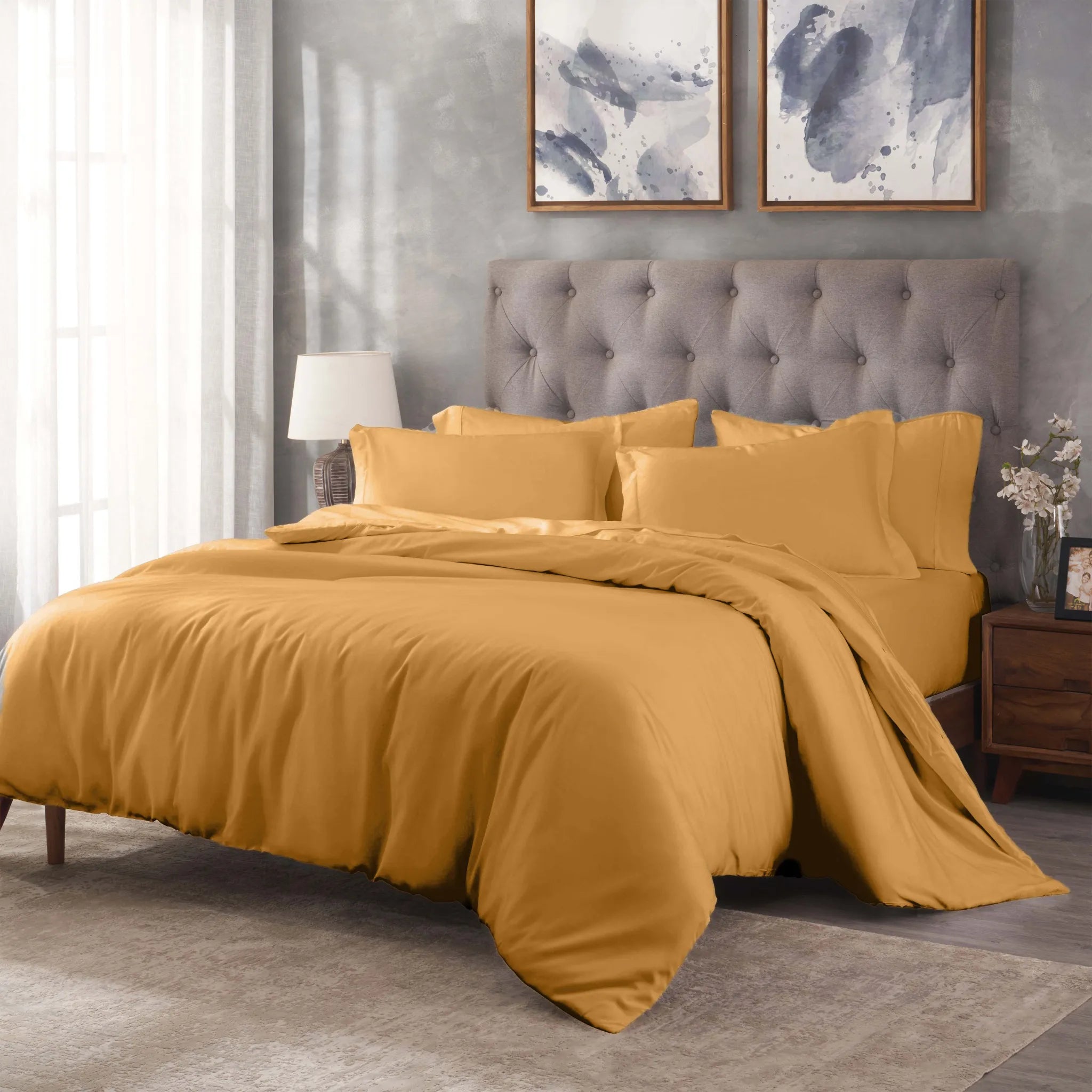 Egyptian Cotton 400 Thread Count Solid Luxury Duvet Cover Set - Egyptian Cotton Duvet Cover Set by Superior Brand