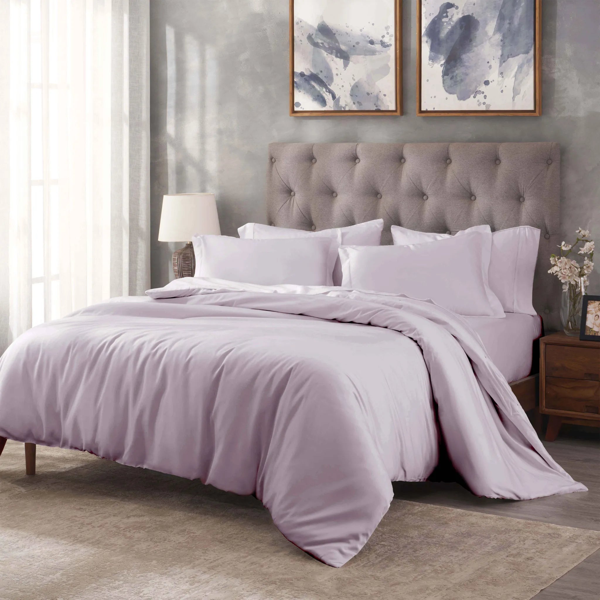Egyptian Cotton 400 Thread Count Solid Luxury Duvet Cover Set - Egyptian Cotton Duvet Cover Set by Superior Brand