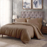 Egyptian Cotton 400 Thread Count Solid Luxury Duvet Cover Set - Egyptian Cotton Duvet Cover Set by Superior Brand