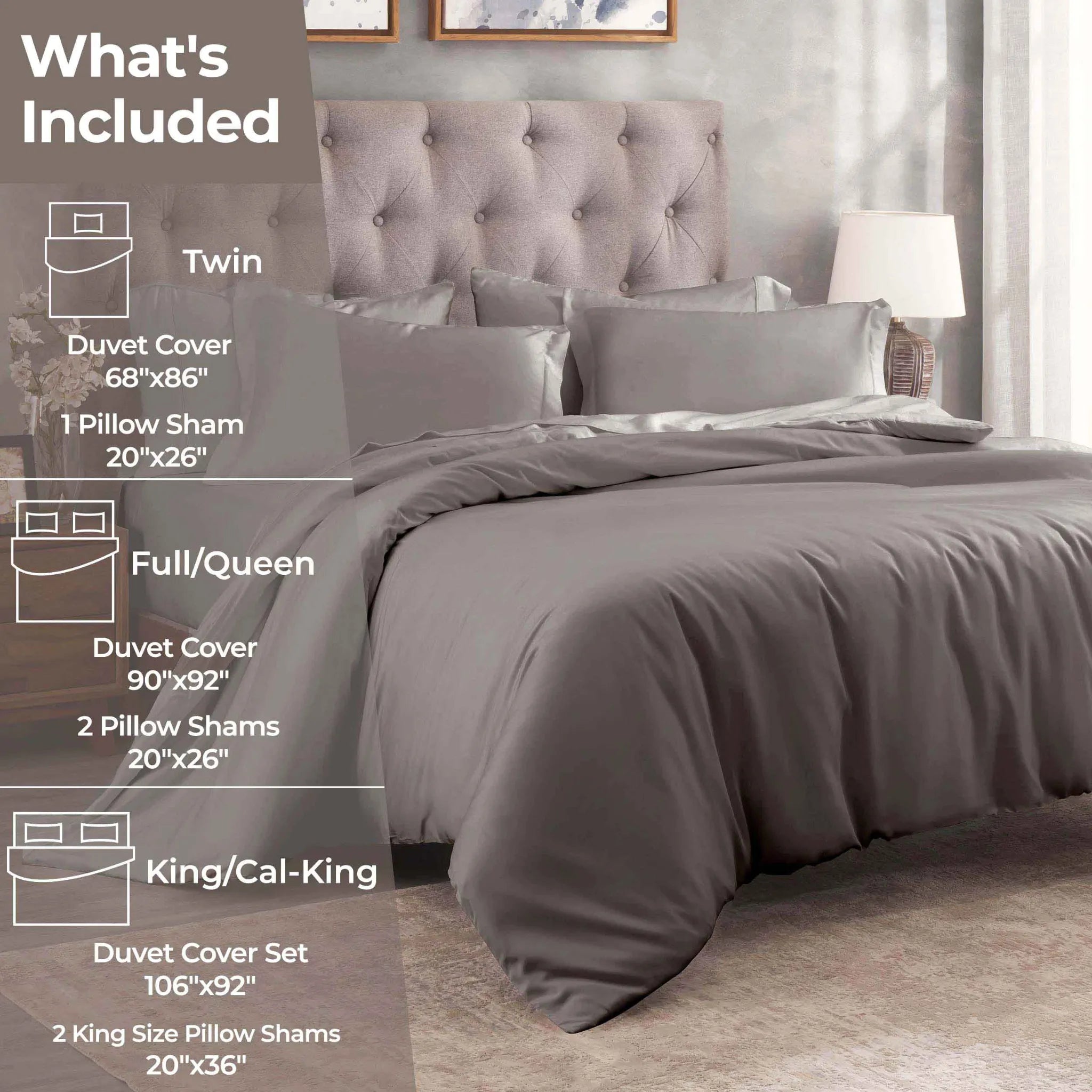 Egyptian Cotton 400 Thread Count Solid Luxury Duvet Cover Set - Egyptian Cotton Duvet Cover Set by Superior Brand