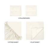 400 Thread Count Egyptian Cotton Sateen Bed Sheet Set - Egyptian Cotton Sheet Set by Superior Brand