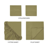 400 Thread Count Egyptian Cotton Sateen Bed Sheet Set - Egyptian Cotton Sheet Set by Superior Brand