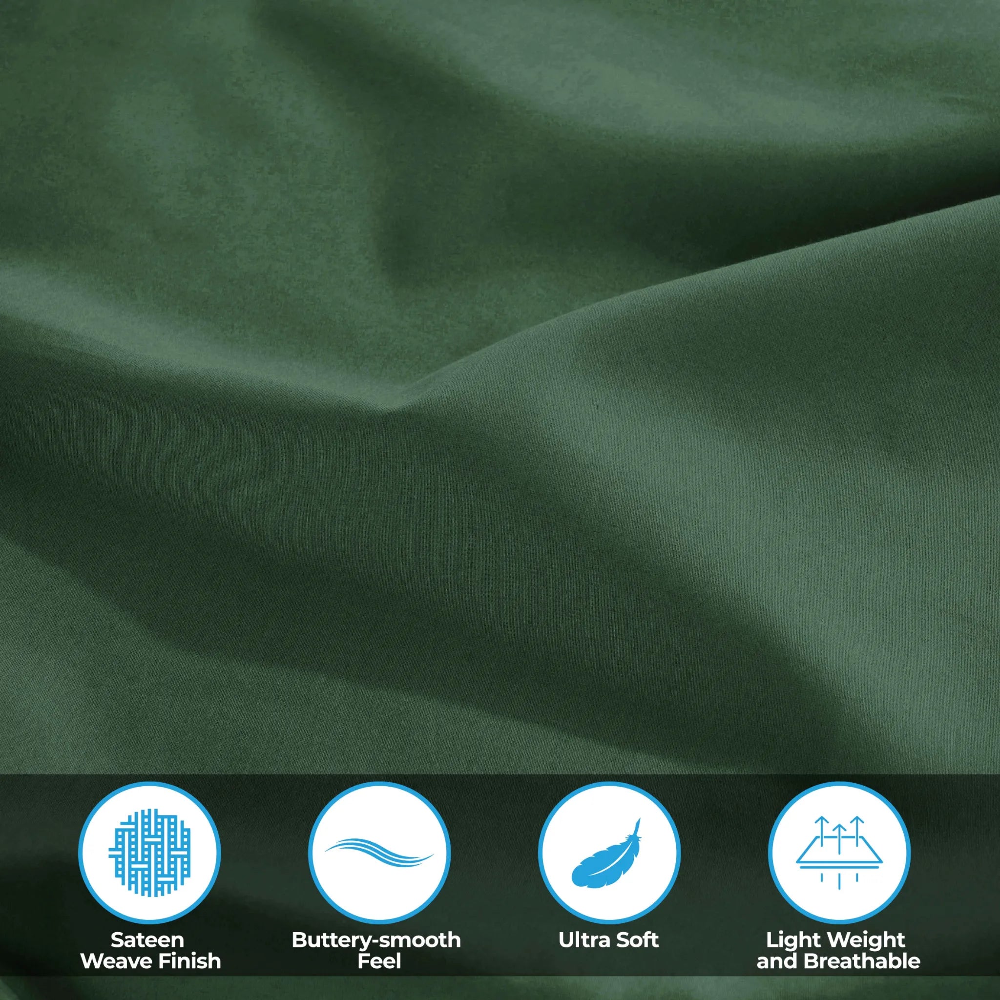 400 Thread Count Egyptian Cotton Sateen Bed Sheet Set - Egyptian Cotton Sheet Set by Superior Brand