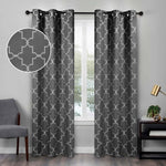 Imperial Trellis Grommet Header Blackout Curtain Panel Set - Blackout Curtains by Superior