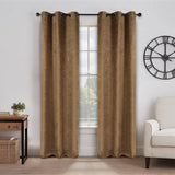 2 Panel Blackout Curtains Senna Solid Textured Grommet Window Panels