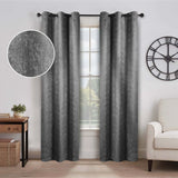 2 Panel Blackout Curtains Senna Solid Textured Grommet Window Panels