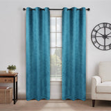 2 Panel Blackout Curtains Senna Solid Textured Grommet Window Panels