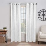 2 Panel Blackout Curtains Senna Solid Textured Grommet Window Panels