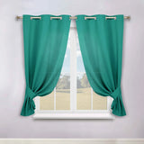 Classic Modern Solid Room Darkening Blackout Curtain Panels, Set of 2