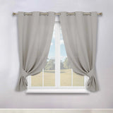 Classic Modern Solid Room Darkening Blackout Curtain Panels, Set of 2