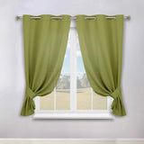Classic Modern Solid Room Darkening Blackout Curtain Panels, Set of 2