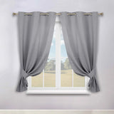 Classic Modern Solid Room Darkening Blackout Curtain Panels, Set of 2