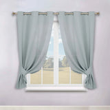 Classic Modern Solid Room Darkening Blackout Curtain Panels, Set of 2