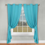 Classic Modern Solid Room Darkening Blackout Curtain Panels, Set of 2