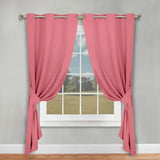 Classic Modern Solid Room Darkening Blackout Curtain Panels, Set of 2