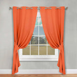 Classic Modern Solid Room Darkening Blackout Curtain Panels, Set of 2