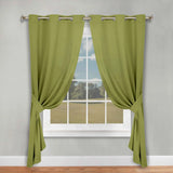 Classic Modern Solid Room Darkening Blackout Curtain Panels, Set of 2