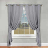 Classic Modern Solid Room Darkening Blackout Curtain Panels, Set of 2