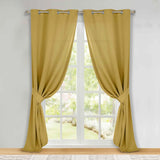 Classic Modern Solid Room Darkening Blackout Curtain Panels, Set of 2