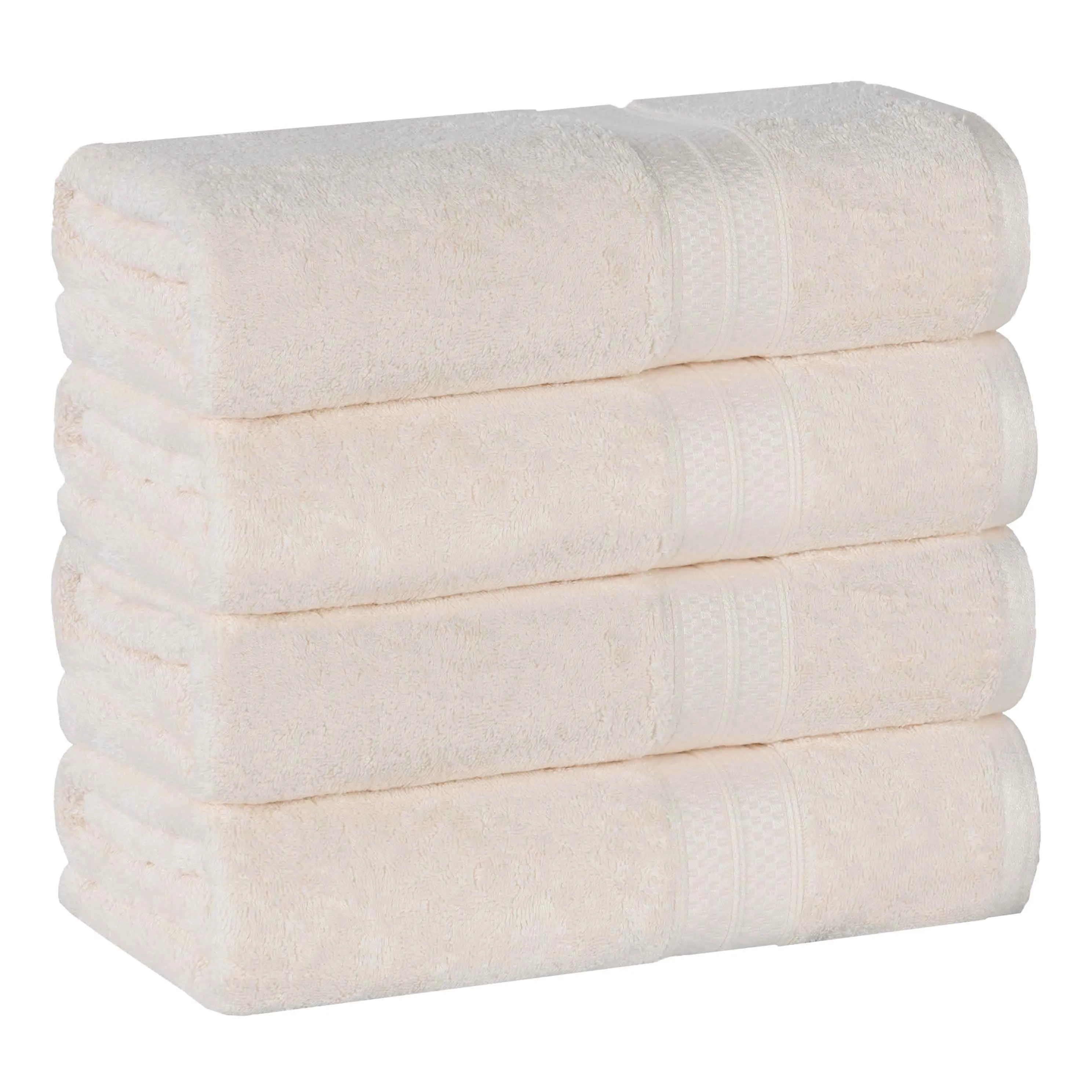 Rayon from Bamboo Cotton Blend Bath Towel Set of 4 - Bath Towel by Superior Brand