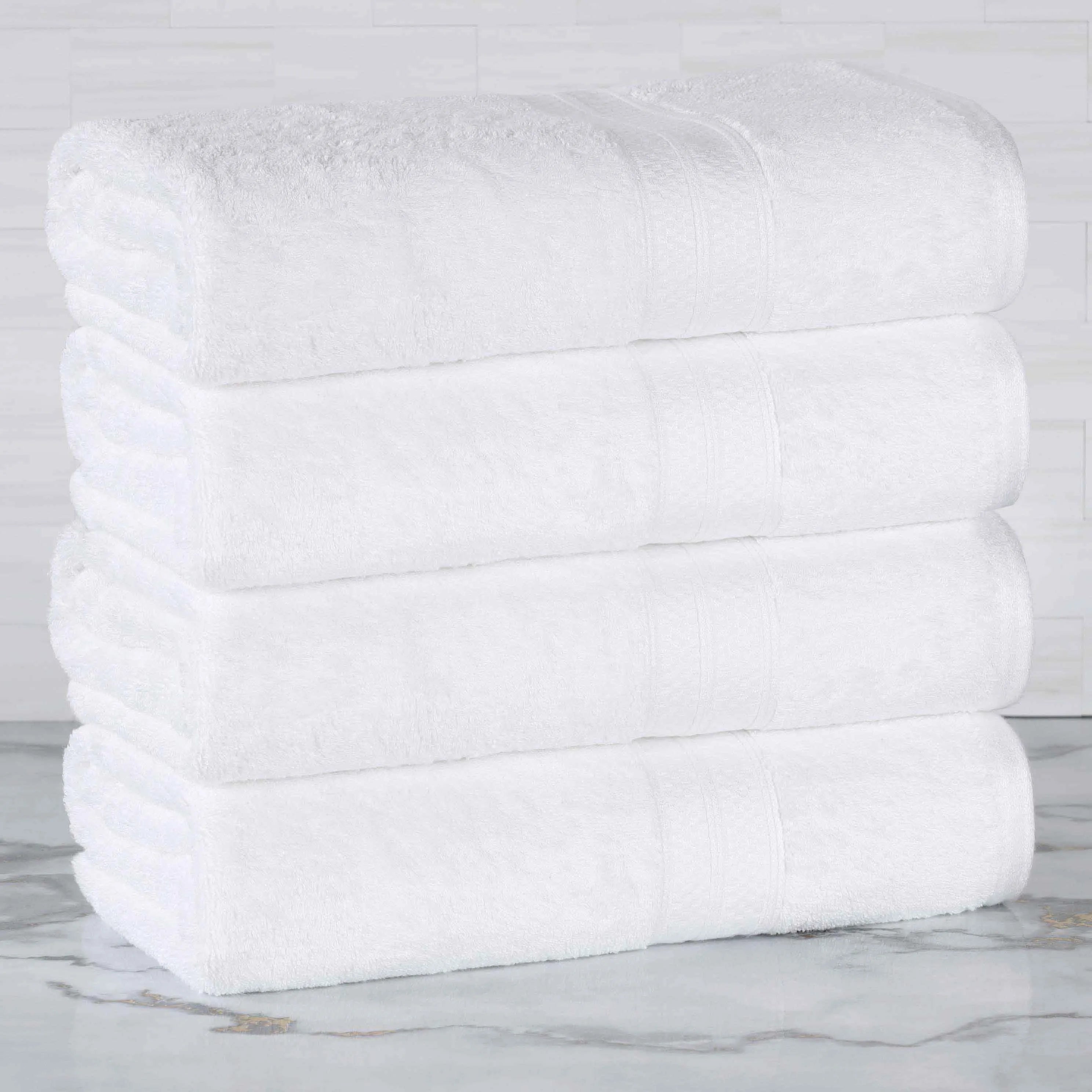 Rayon from Bamboo Cotton Blend Bath Towel Set of 4 - Bath Towel by Superior Brand