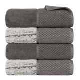 Lodi Cotton 4-Piece Bath Towel Set – Absorbent Mid-Weight Solids & Patterns