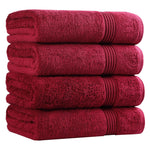 Egyptian Cotton Plush Absorbent Luxury Bath Towel Set of 4 - Egyptian Cotton Bath Towel by Superior Brand