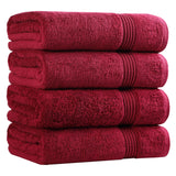 Egyptian Cotton Plush Absorbent Luxury Bath Towel Set of 4 - Egyptian Cotton Bath Towel by Superior Brand