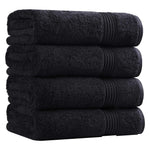 Egyptian Cotton Plush Absorbent Luxury Bath Towel Set of 4 - Egyptian Cotton Bath Towel by Superior Brand