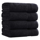 Egyptian Cotton Plush Absorbent Luxury Bath Towel Set of 4 - Egyptian Cotton Bath Towel by Superior Brand